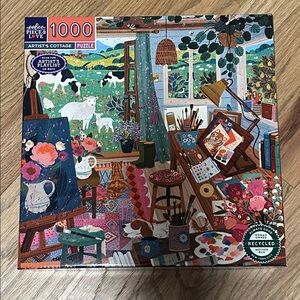 eeBoo Artist’s Cottage 1000 piece Puzzle